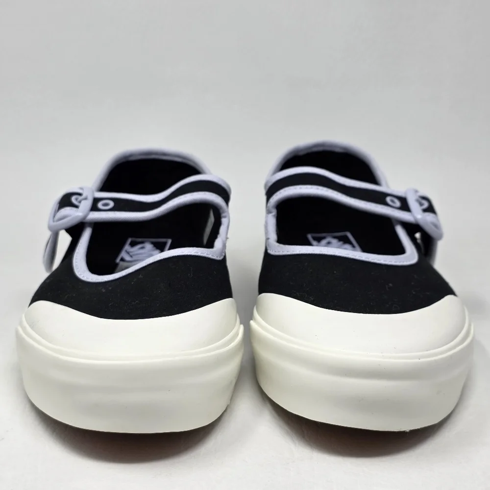 Vans Mary Jane Women's Black White Blue Buckle Design Sneakers 500714 Size 5 New